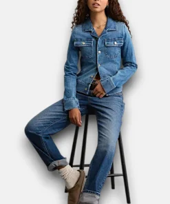 AE x Sydney Sweeney Cinched Waist Denim Jacket