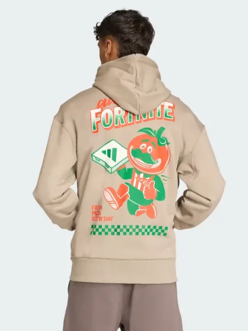 Adidas x fortnite zip up hoodie beige