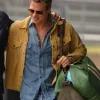 Brad pitt f1 brown suede jacket