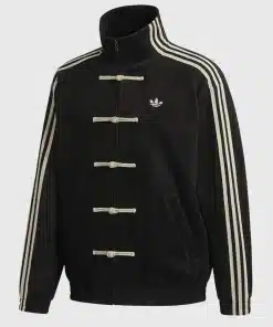 Chinese New Year Adidas Suede Leather Bomber Jacket - Black
