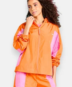 Dunnes Helen Steele Colour Block Orang-Pink Jacket