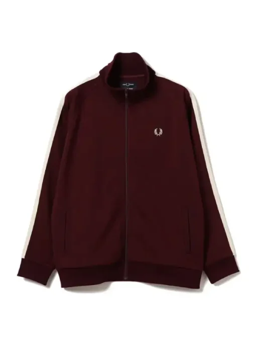 Fred perry x beams track jacket maroon