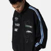 Hidden NY Hydra Zip-up Black Track Jacket For Unisex