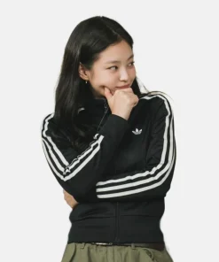 Jennie Kim Adidas Adicolor Classics Firebird Black Track Jacket
