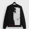 Kith x Scarface Tony Montana Sweatshirt - Unisex Long Sleeve Tee Black Crewneck