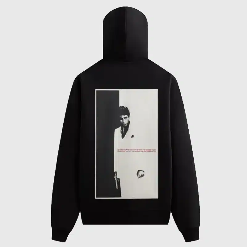 Kith x Scarface Tony Nelson Black Fleece Pullover Hoodie For Men and Women
