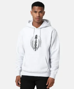 Men Stussy Wes Wings White Hoodie