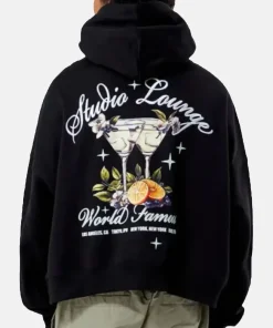  Pacsun Studio Lounge Hoodie - Black Pullover Hoodie