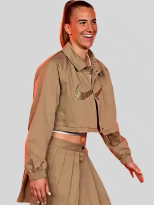Sabrina Ionescu Nike Cropped Brown Jacket