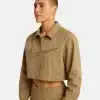 Sabrina Ionescu Nike Cropped Jacket Brown