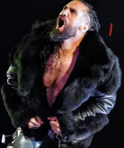 Seth rollins black fur jacket