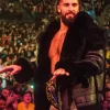 Seth rollins shearling jacket black