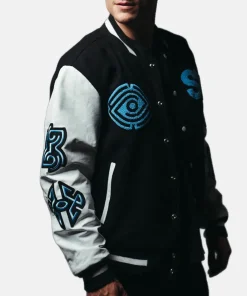 Spiritbox Eternal Black Varsity Bomber Jacket Sleeve