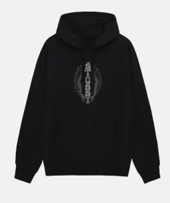 Stussy Wes Wings Hoodie Black