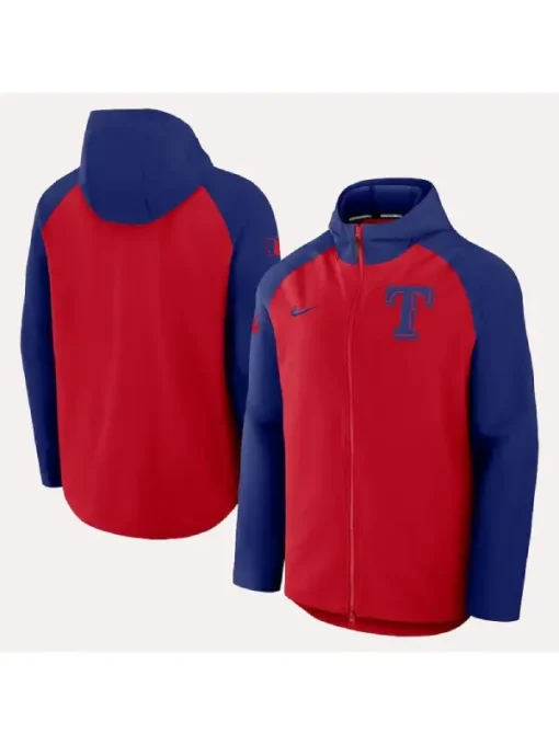 Texas rangers nike raglan performance jacket