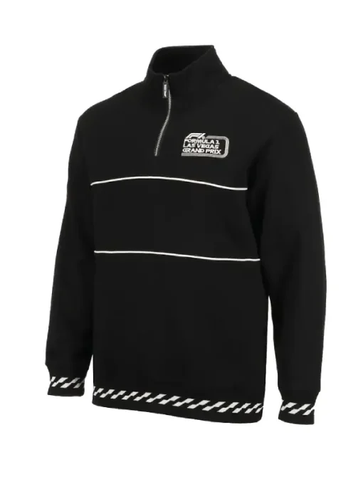 Unisex black formula 1 las vegas grand prix classic quarter zip pullover sweatshirt