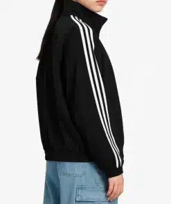 Unisex Chinese New Year Adidas Suede Leather Bomber Jacket - Black