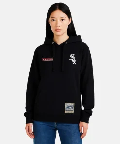 Women Chicago White Sox Mitchell & Ness x BLACKPINK Black Pullover Hoodie