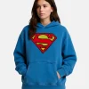 Youngla Superman Blue Hoodie women