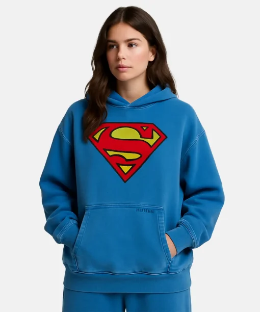 Youngla Superman Blue Hoodie women