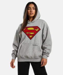 Youngla Superman Gray Hoodie women