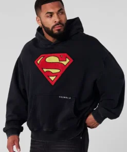 Youngla superman hoodie black
