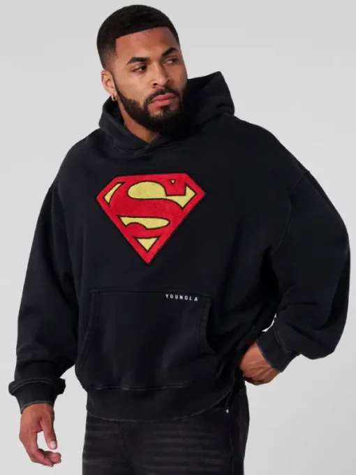 Youngla superman hoodie black