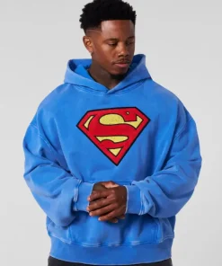 Youngla superman hoodie blue