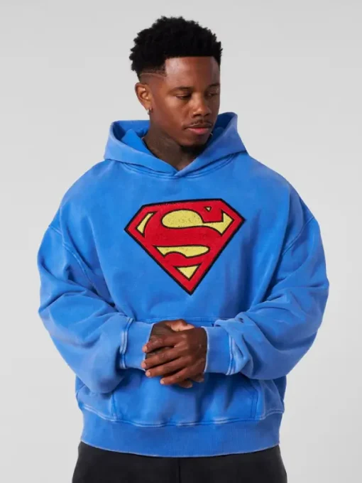 Youngla superman hoodie blue