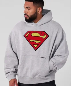 Youngla superman hoodie grey