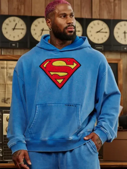 Youngla superman legacy hoodie blue
