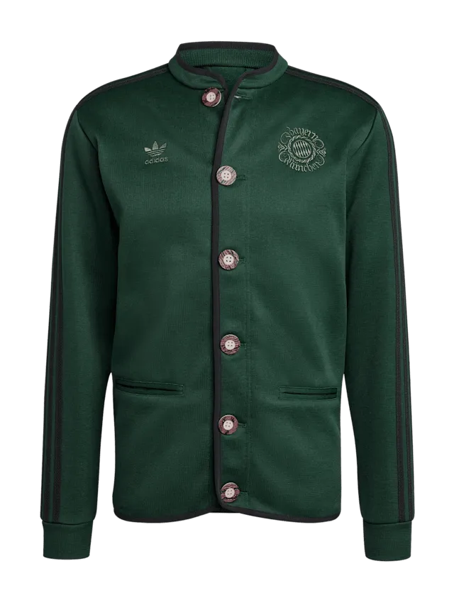 Adidas Oktoberfest 2025 Green Satin Jacket