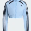 Adidas Women Teamgeist Adicolor Bkue Cropped Track Jacket