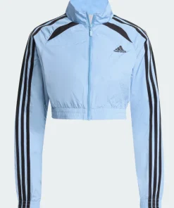 Adidas Women Teamgeist Adicolor Bkue Cropped Track Jacket