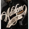Adidem Asterisks Crocodile Cursive Leather Bomber