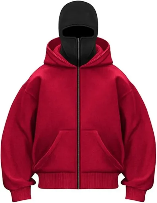 Balaclava Hoodie Red