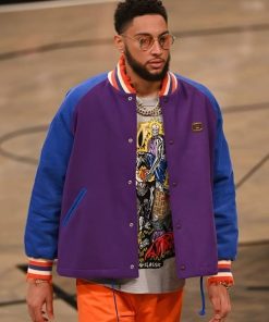 Ben simmons nba brooklyn nets purple bomber jacket
