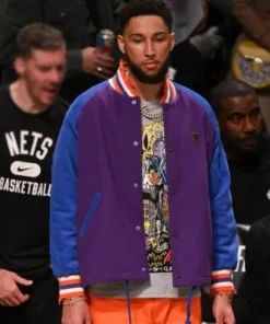 Ben simmons nba brooklyn nets purple bomber jacket