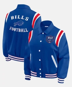 Buffalo Bills WEAR by Erin Andrews Ladies Varsity Jacket