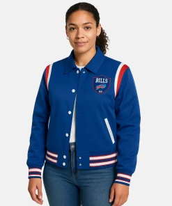 Buffalo Bills WEAR by Erin Andrews Varsity Jacket for Women