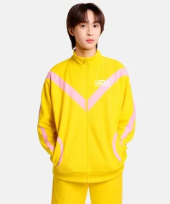 DOMUNDI DMD SPORT DAY 2025 JACKET Yellow with Pink Stripes