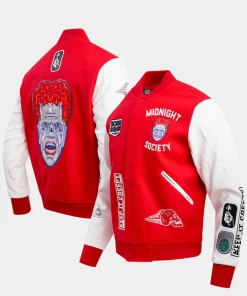 Freeze Max Scare Squad Monster uniusex Varsity Jacket Red