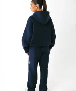 GATED COMMUNITY Hidden Hills Zip Hoodie Navy Back