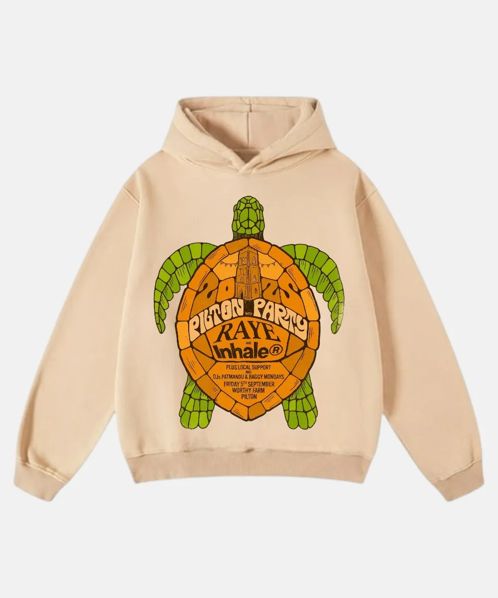 Glastonbury Festival Pilton Party Hoodie Beige