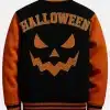 Halloween Pumpkin Bomber Varsity Jacket