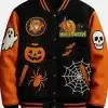 Halloween Pumpkin Patches Varsity Bomber Jacket