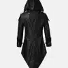 Halloween Steampunk Black Leather Coat