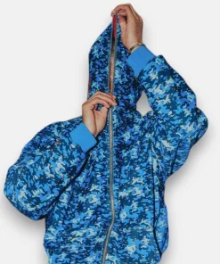 KITKAT Commuter Blue Camo Full Hooded Zip-Up Hoodie
