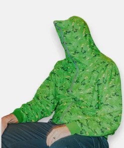 KITKAT Commuter Green Camo Full Hooded Zip Up Hoodie