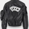 Kendrick Lamar Cards Black Leather Jacket
